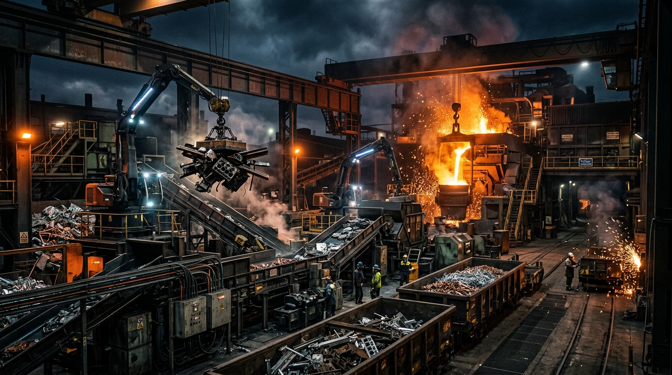 Industrial Metal Scrap Sorting & Metallurgical Processing